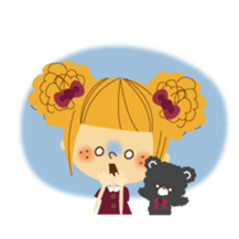 Basic! Girl face sticker sticker #3257832