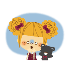 Basic! Girl face sticker sticker #3257832