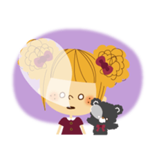 Basic! Girl face sticker sticker #3257833