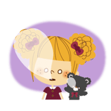 Basic! Girl face sticker sticker #3257833