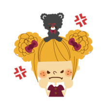 Basic! Girl face sticker sticker #3257834