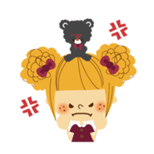 Basic! Girl face sticker sticker #3257834