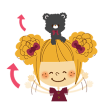 Basic! Girl face sticker sticker #3257835