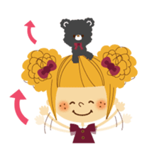 Basic! Girl face sticker sticker #3257835