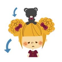 Basic! Girl face sticker sticker #3257836