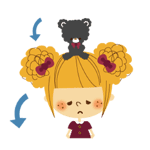 Basic! Girl face sticker sticker #3257836