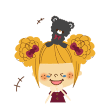 Basic! Girl face sticker sticker #3257837