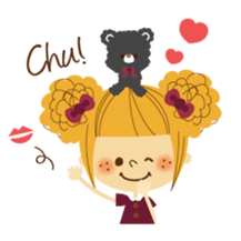 Basic! Girl face sticker sticker #3257838