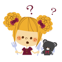 Basic! Girl face sticker sticker #3257840