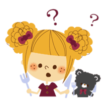 Basic! Girl face sticker sticker #3257840