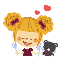 Basic! Girl face sticker sticker #3257841