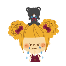 Basic! Girl face sticker sticker #3257844