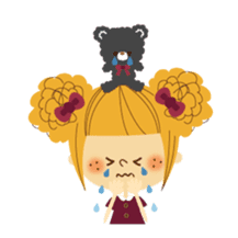 Basic! Girl face sticker sticker #3257844