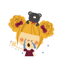 Basic! Girl face sticker sticker #3257845