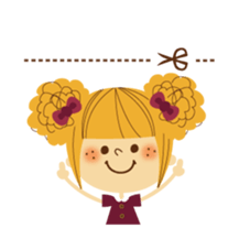 Basic! Girl face sticker sticker #3257846