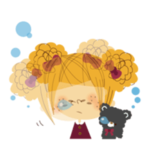 Basic! Girl face sticker sticker #3257847