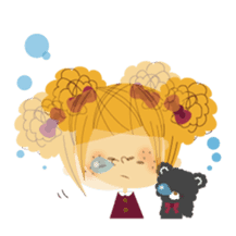 Basic! Girl face sticker sticker #3257847