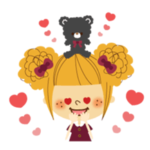 Basic! Girl face sticker sticker #3257848