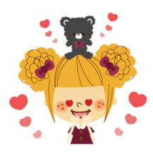 Basic! Girl face sticker sticker #3257848