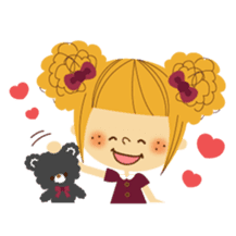 Basic! Girl face sticker sticker #3257850