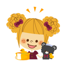 Basic! Girl face sticker sticker #3257851