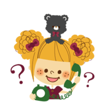 Basic! Girl face sticker sticker #3257853