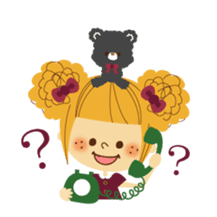 Basic! Girl face sticker sticker #3257853