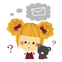 Basic! Girl face sticker sticker #3257854