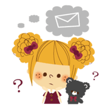 Basic! Girl face sticker sticker #3257854