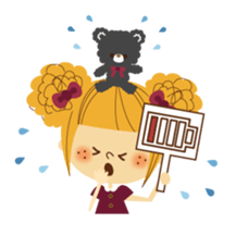 Basic! Girl face sticker sticker #3257855