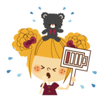 Basic! Girl face sticker sticker #3257855