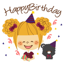 Basic! Girl face sticker sticker #3257856