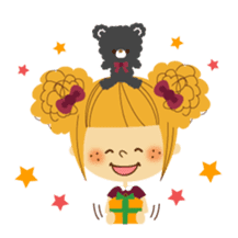 Basic! Girl face sticker sticker #3257857