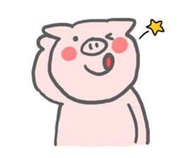 The smile of pig sticker #3258073