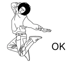 Afro hair catman sticker #3258547