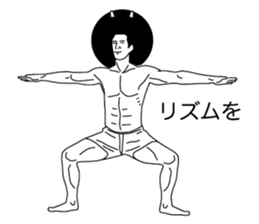 Afro hair catman sticker #3258567