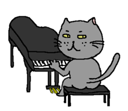 The Tamuras' cat (For musicians) sticker #3259042