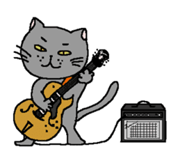 The Tamuras' cat (For musicians) sticker #3259043