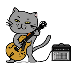 The Tamuras' cat (For musicians) sticker #3259043