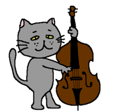 The Tamuras' cat (For musicians) sticker #3259044