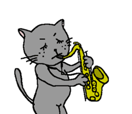 The Tamuras' cat (For musicians) sticker #3259046