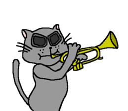 The Tamuras' cat (For musicians) sticker #3259047