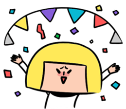 Yellow pickle Girl sticker #3259058