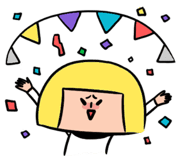 Yellow pickle Girl sticker #3259058