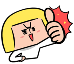 Yellow pickle Girl sticker #3259059