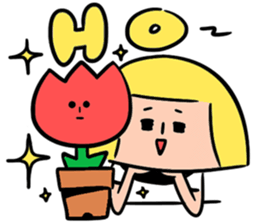 Yellow pickle Girl sticker #3259062