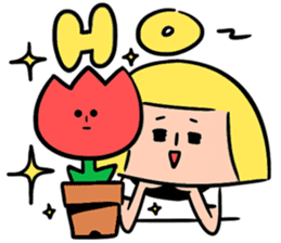 Yellow pickle Girl sticker #3259062