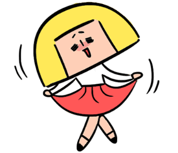 Yellow pickle Girl sticker #3259063