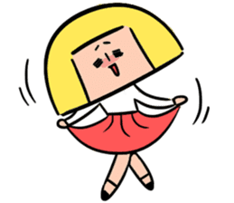 Yellow pickle Girl sticker #3259063