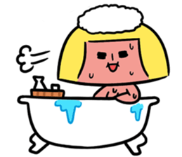 Yellow pickle Girl sticker #3259065